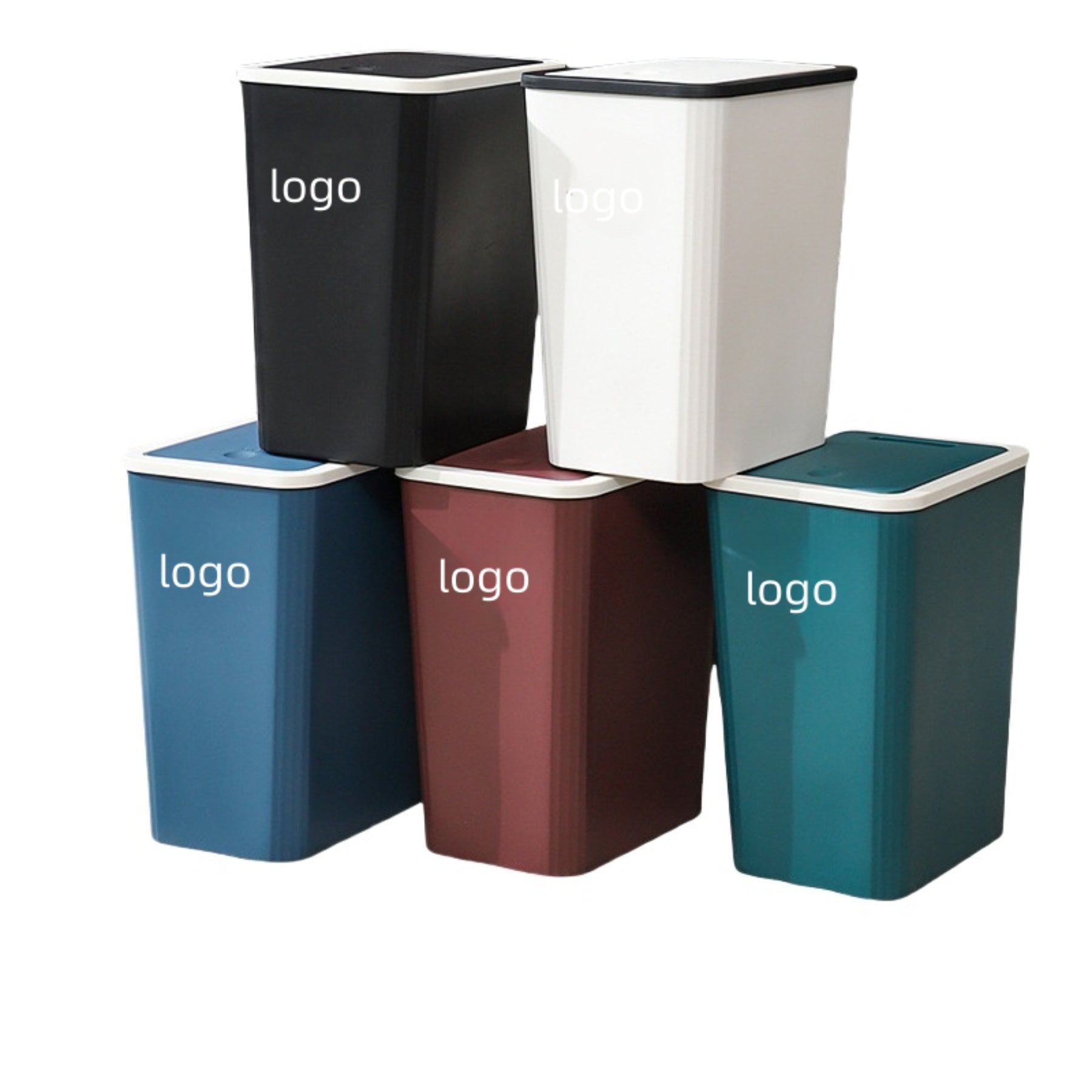 Flip-Top Household Trash Can