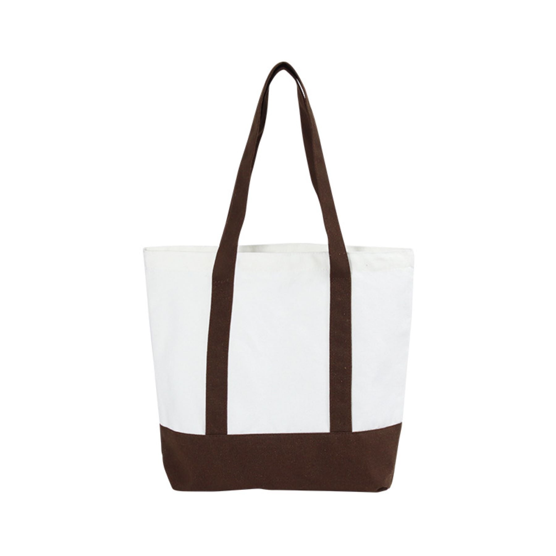 Two-Tone Canvas Shopping Tote