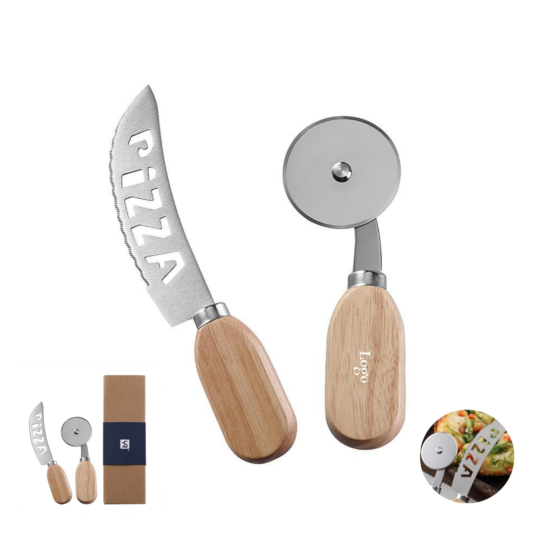Stainless Steel Pizza Cutter Set