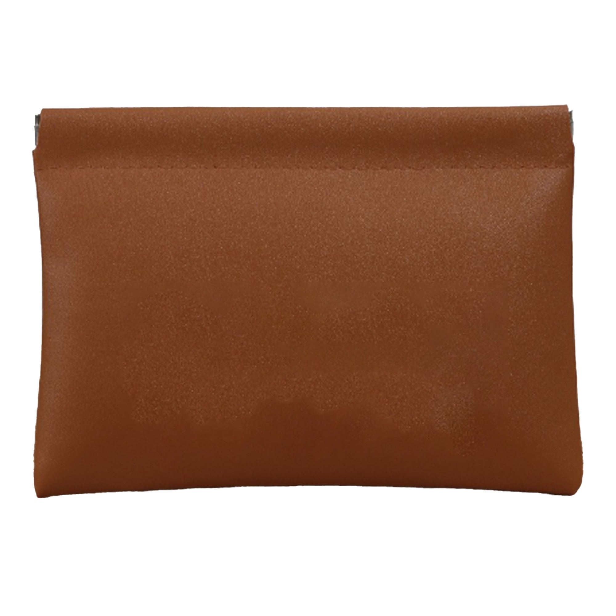 PU Leather Snap Storage Pouch Spring Closure Organizer Bag