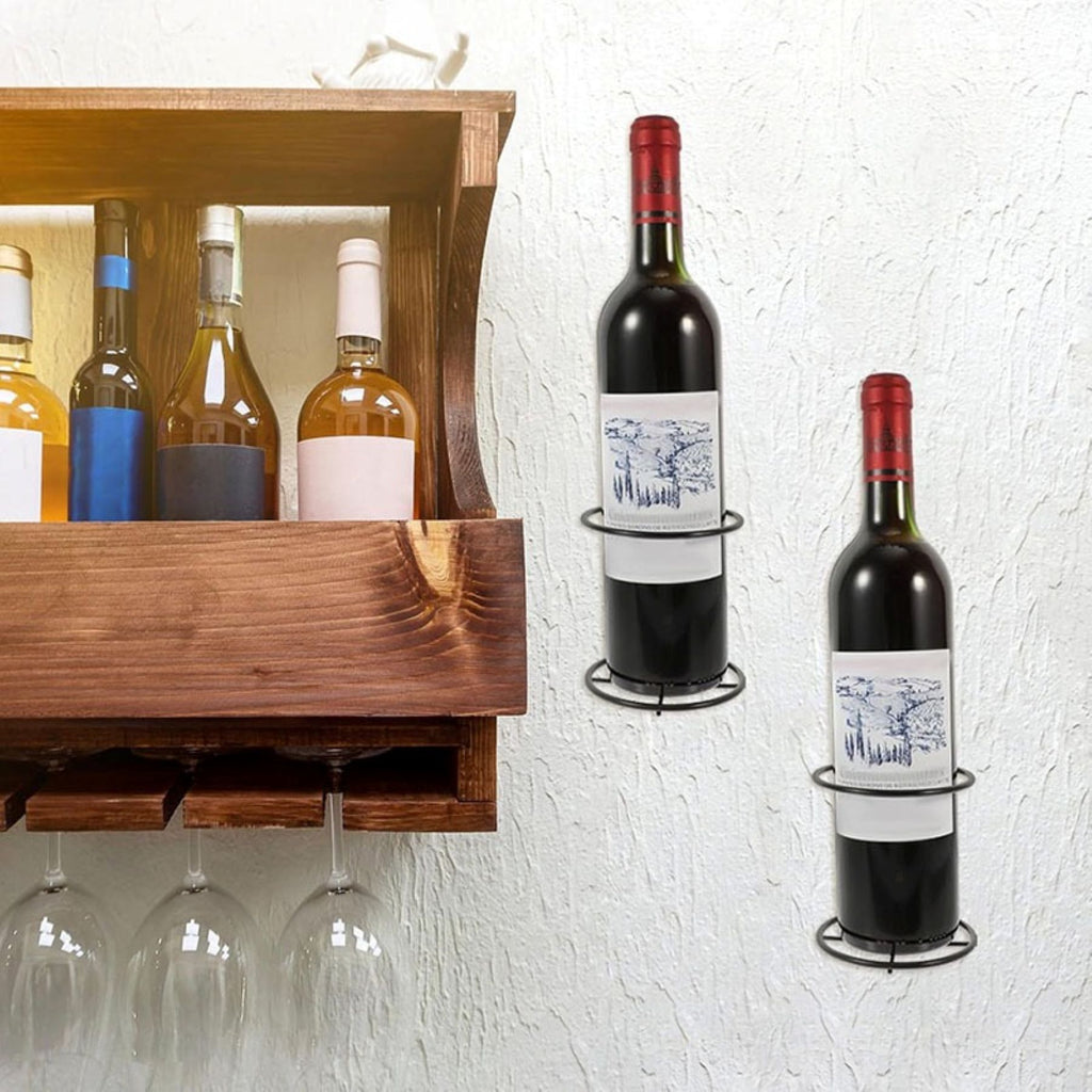 Wall-mounted Glass Bottle Rack