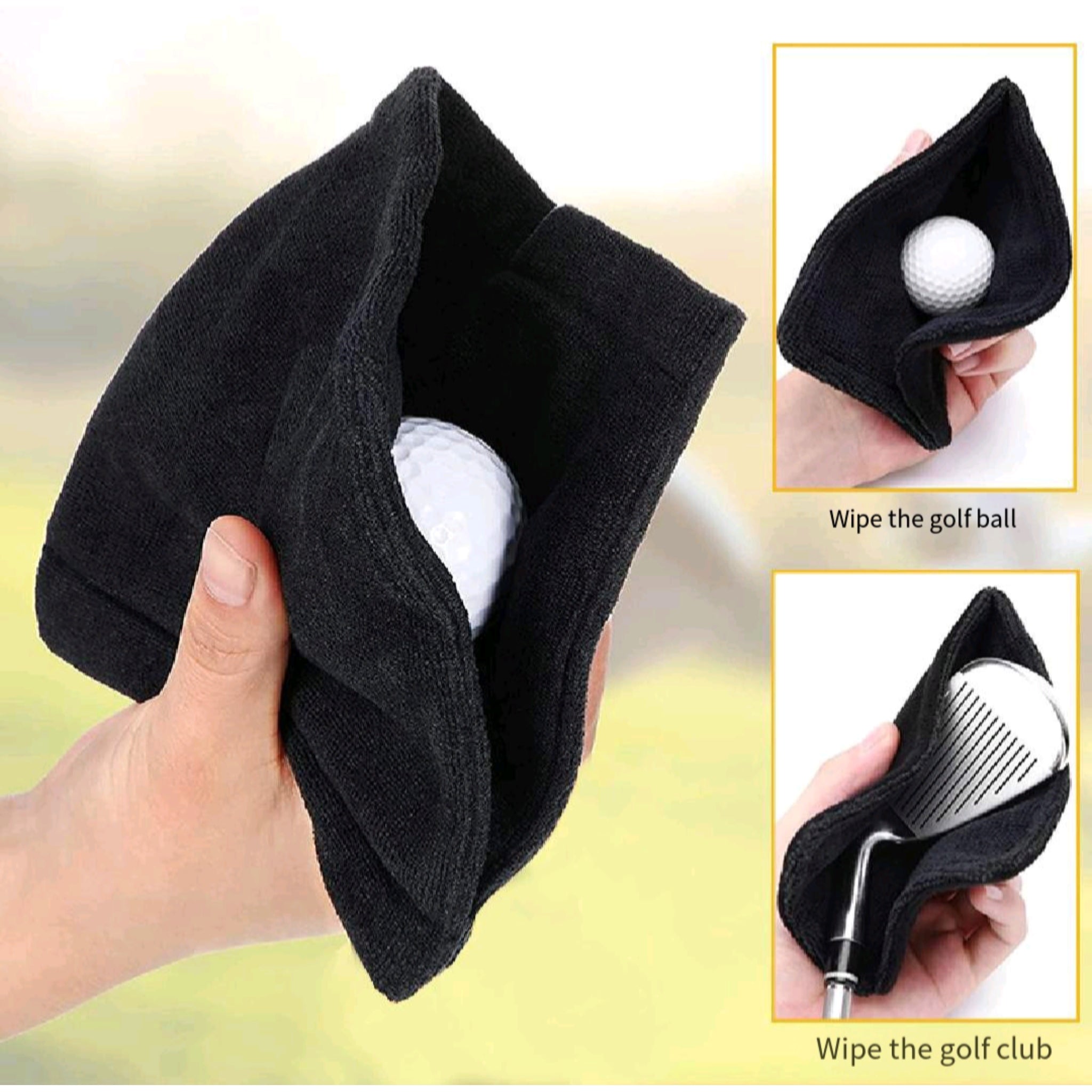 Golf Towel Microfiber Cleaning Clip Club Carabiner Quick Dry