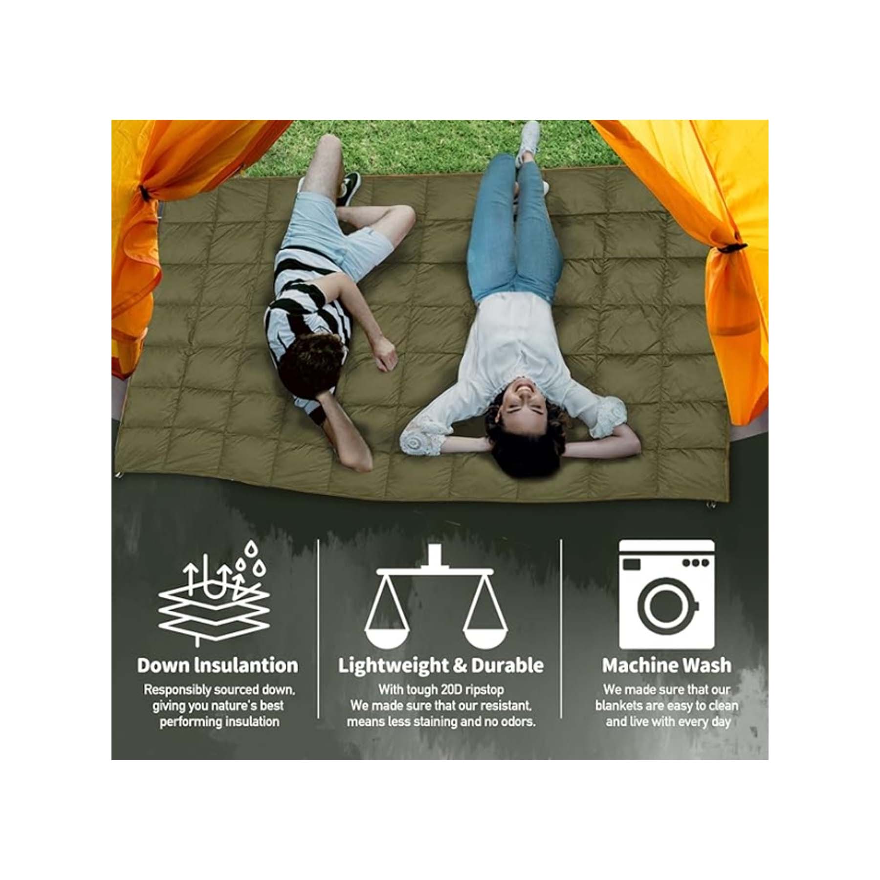 Solid Color Waterproof Camping Blanket