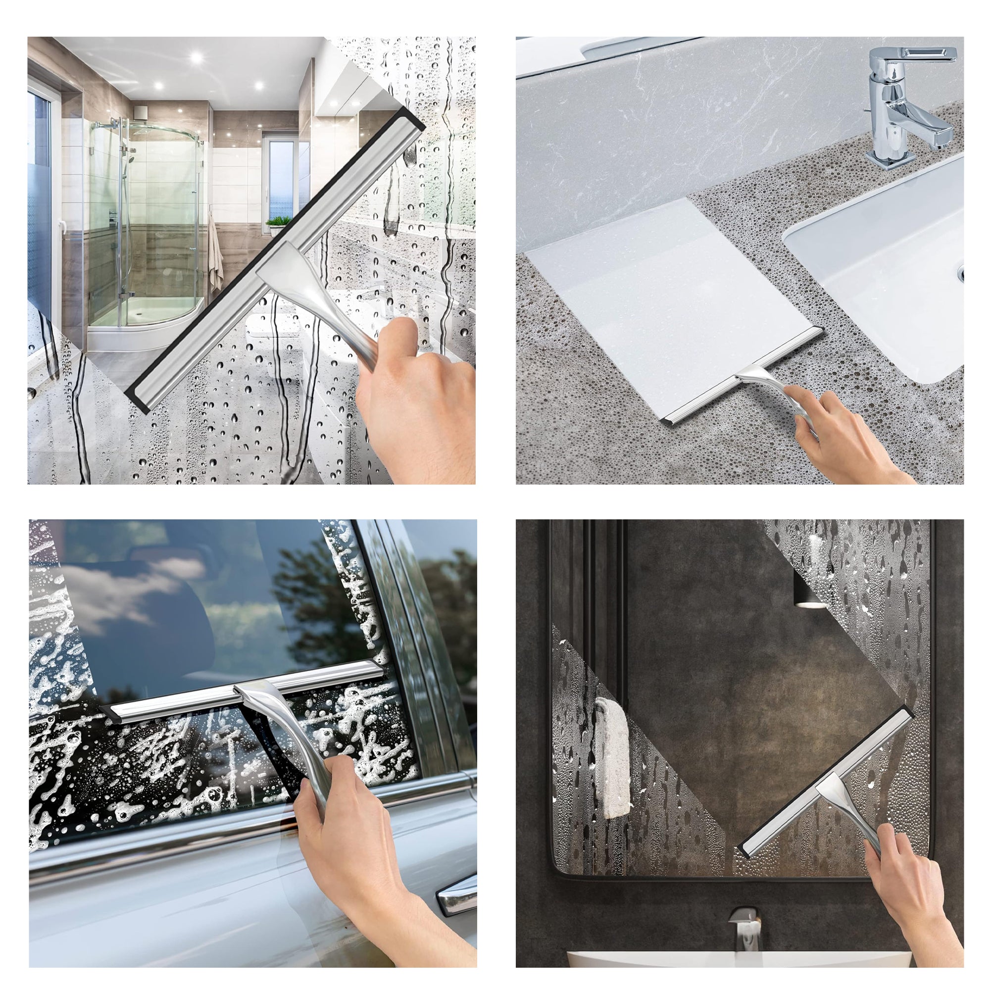 All-Purpose Stainless Steel Shower Squeegee