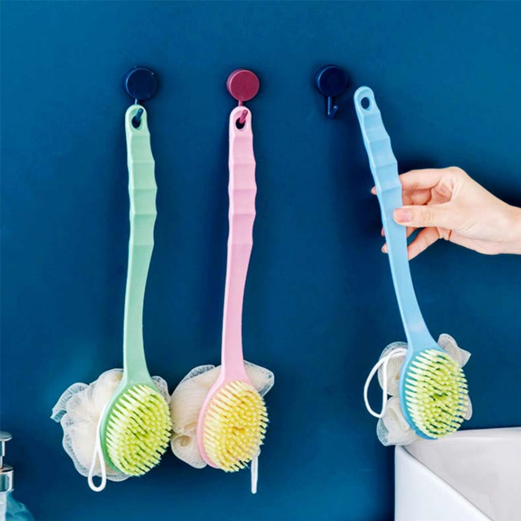 Long - Handled Soft - Bristle Bath Scrubber
