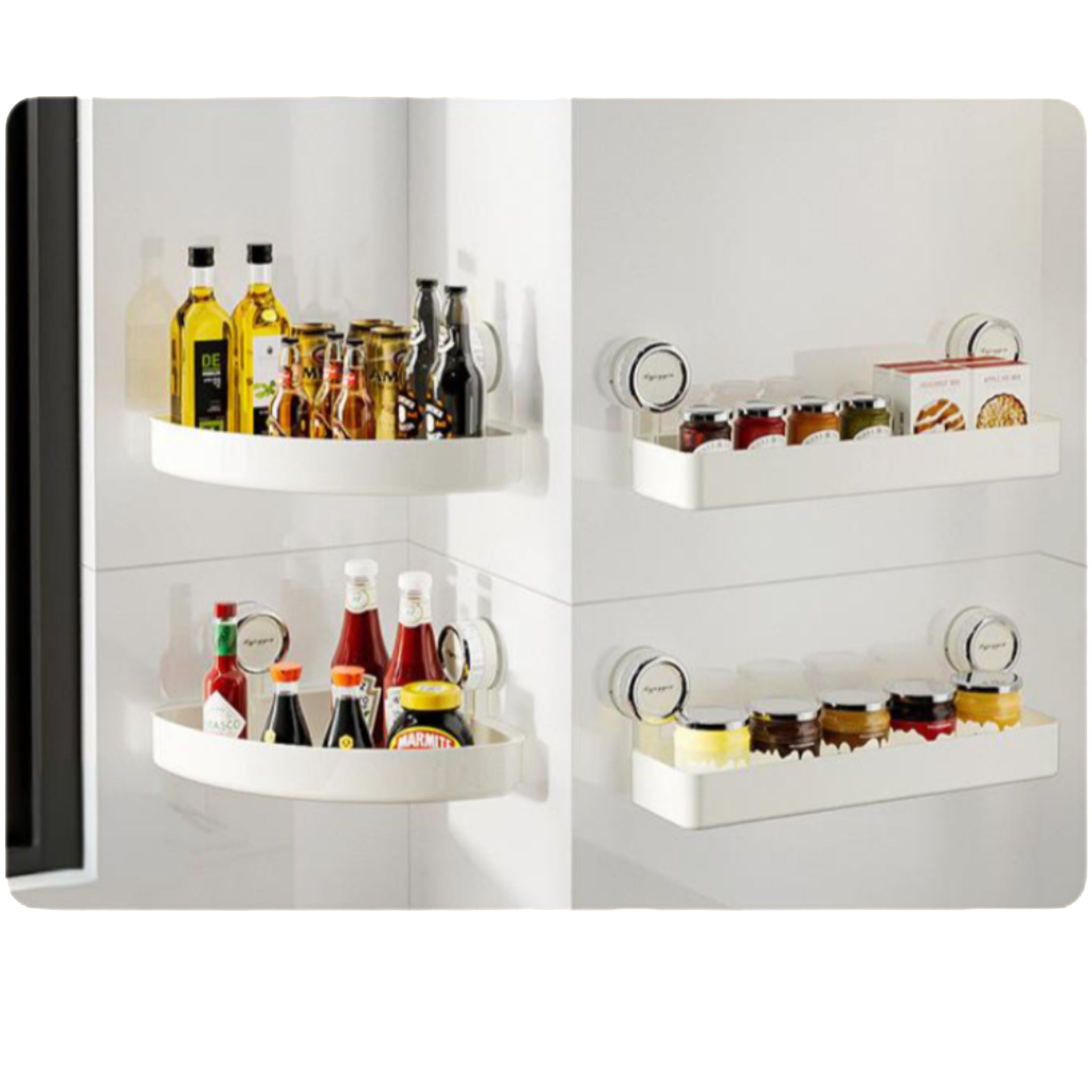 Drill - free Suction Cup Storage Rack for Bathroom