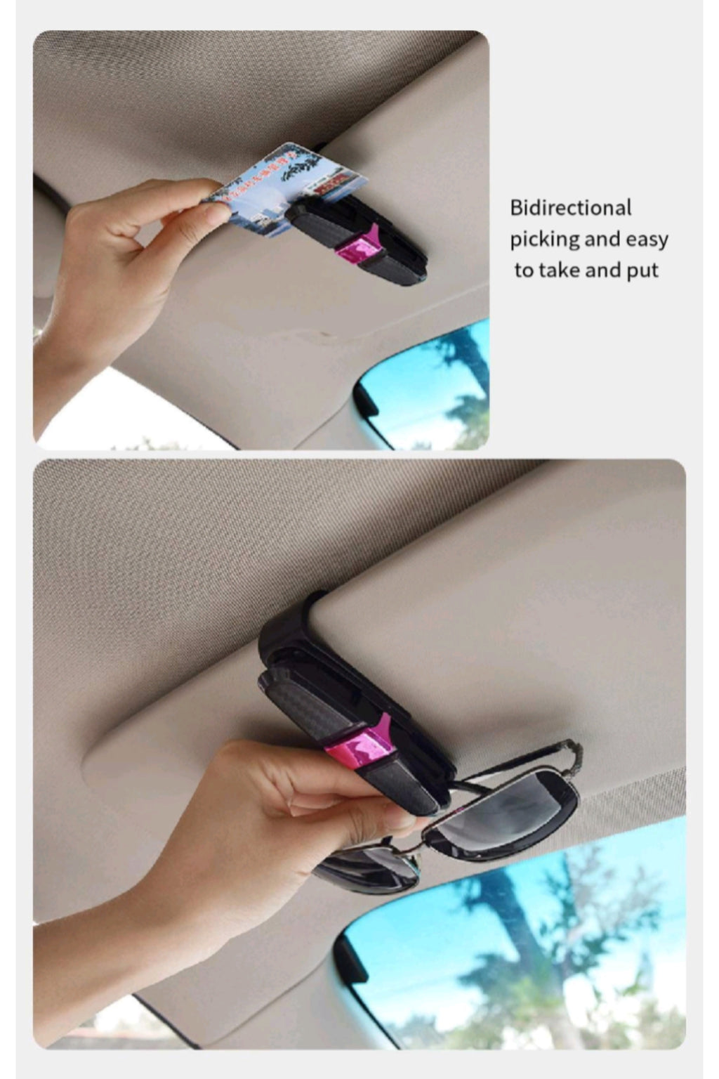 Car Mounted Sun Visor Glasses Clip