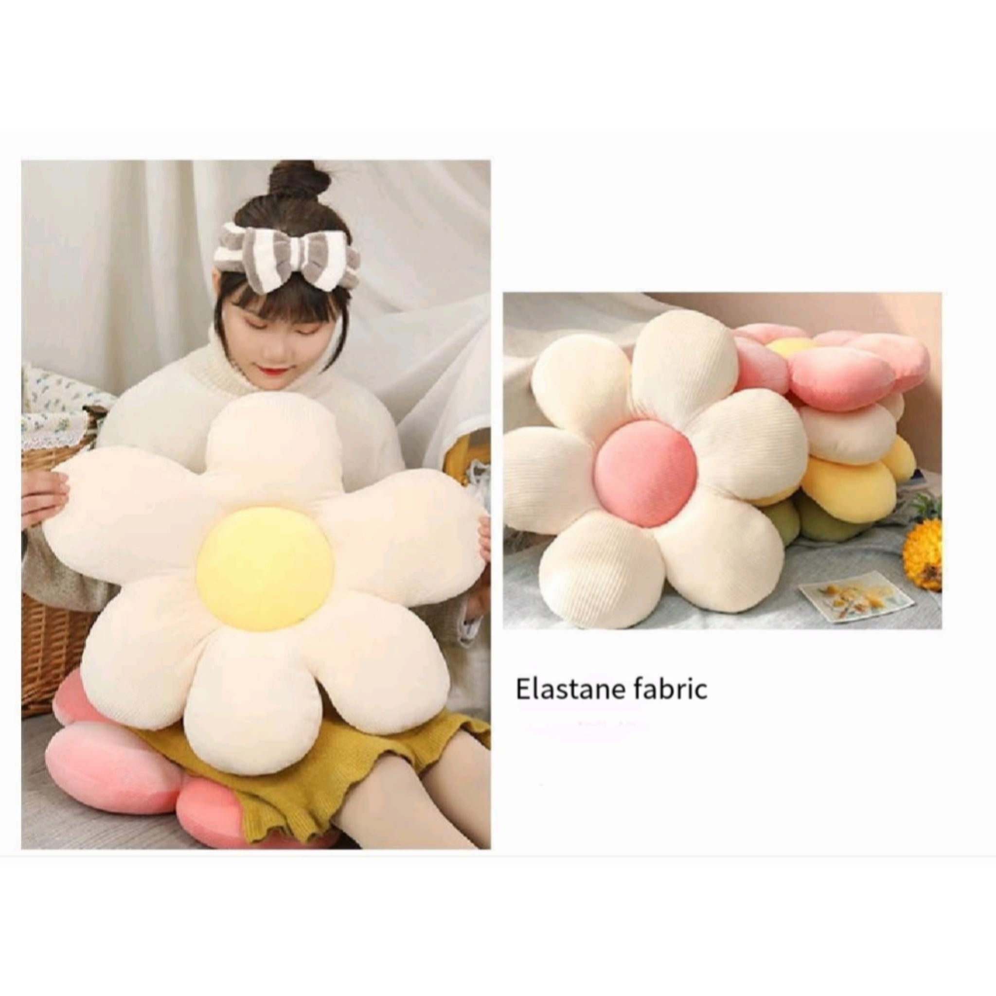 Sunflower Floor Cushion Memory Foam Washable Seat Pad
