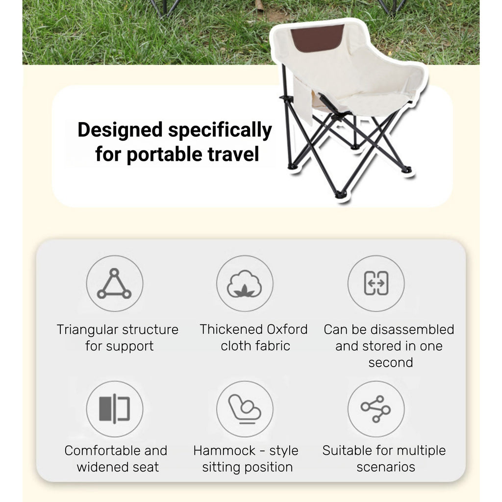 Outdoor Portable Folding Moon Chair