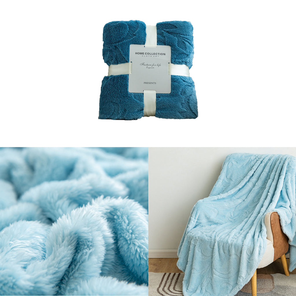 Customizable Home Warm Plush Jacquard Blanket