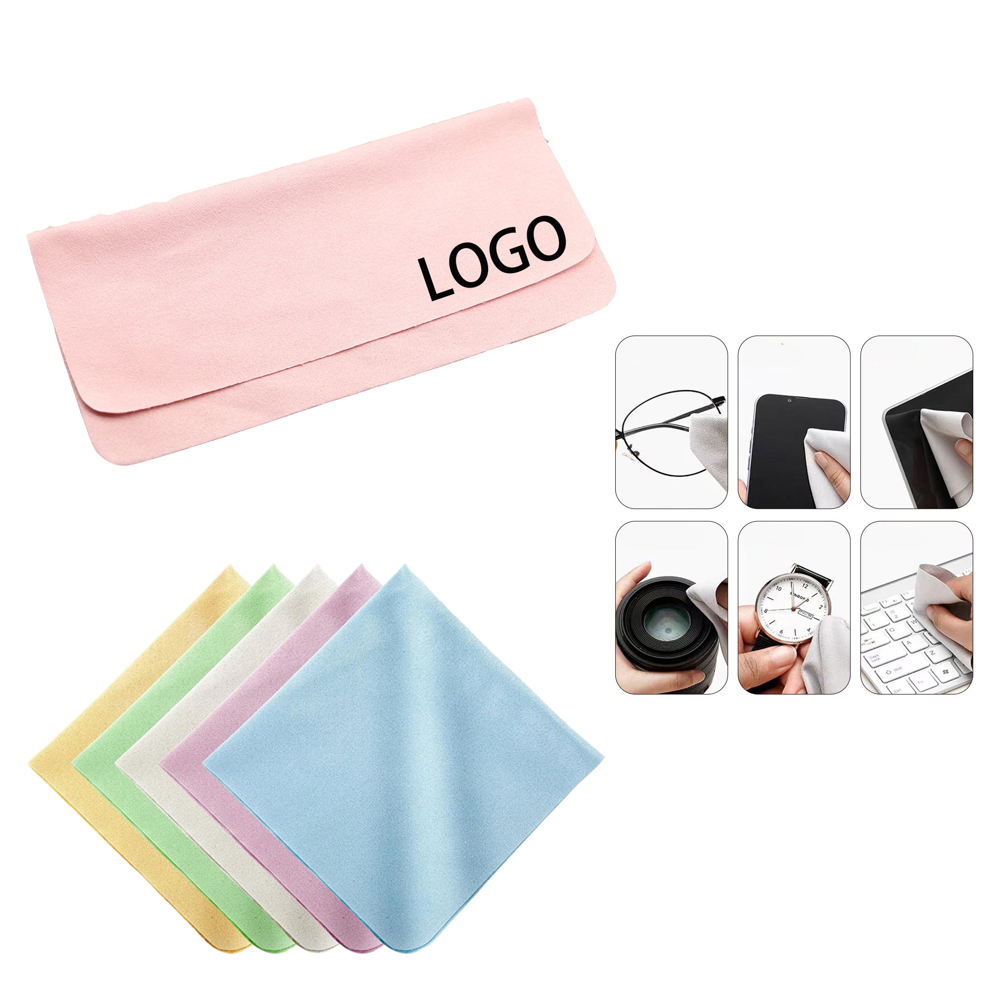 Microfiber Suede Eyeglass Cloth-Lens Cleaning Fabric