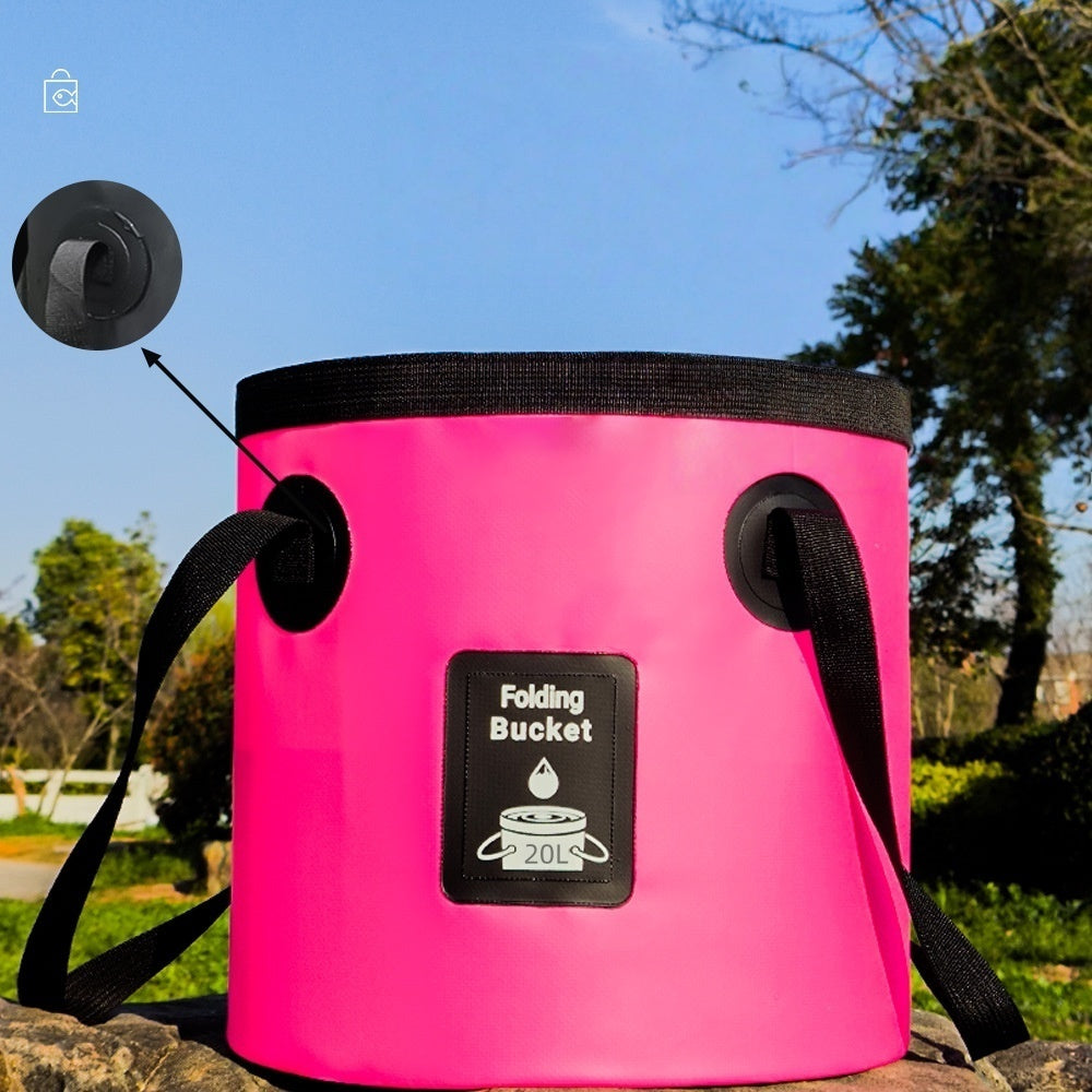 PVC Collapsible Waterproof Bucket For Camping & Fishing