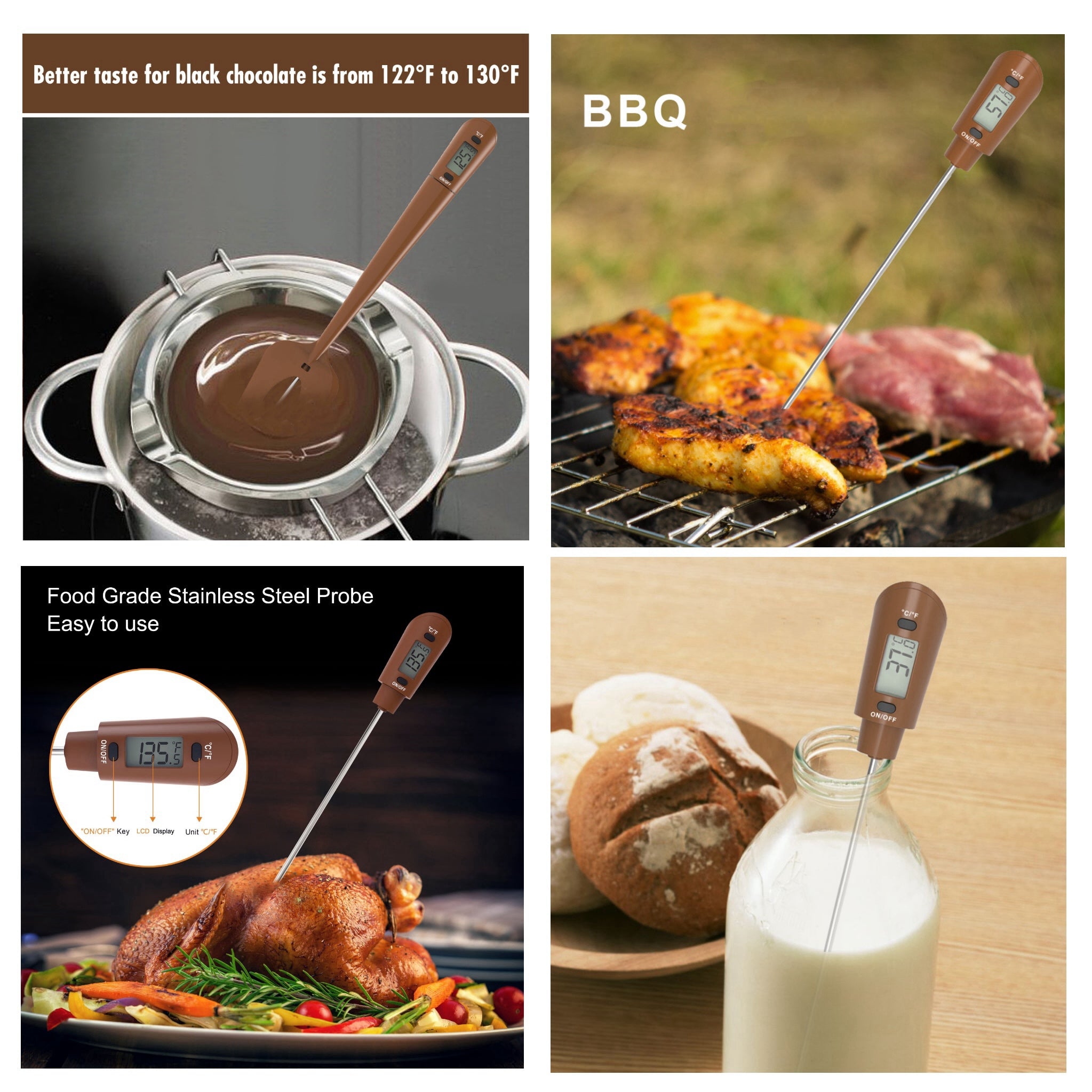 2-in-1 Food Thermometer