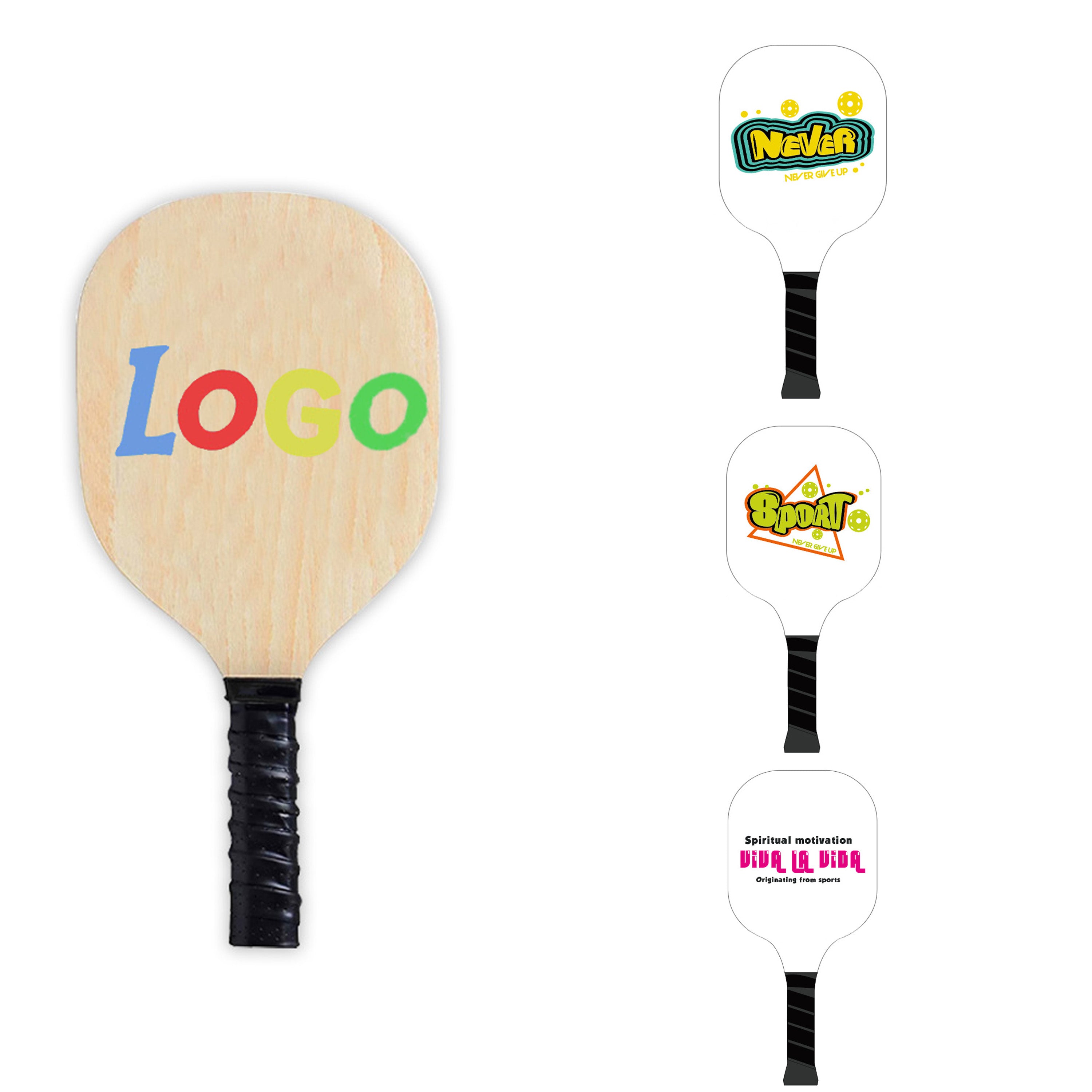 Wooden Pickleball Paddle With Ergonomic Grip
