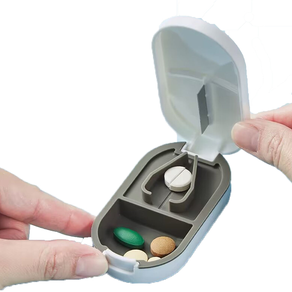 Pill Box With Cutter