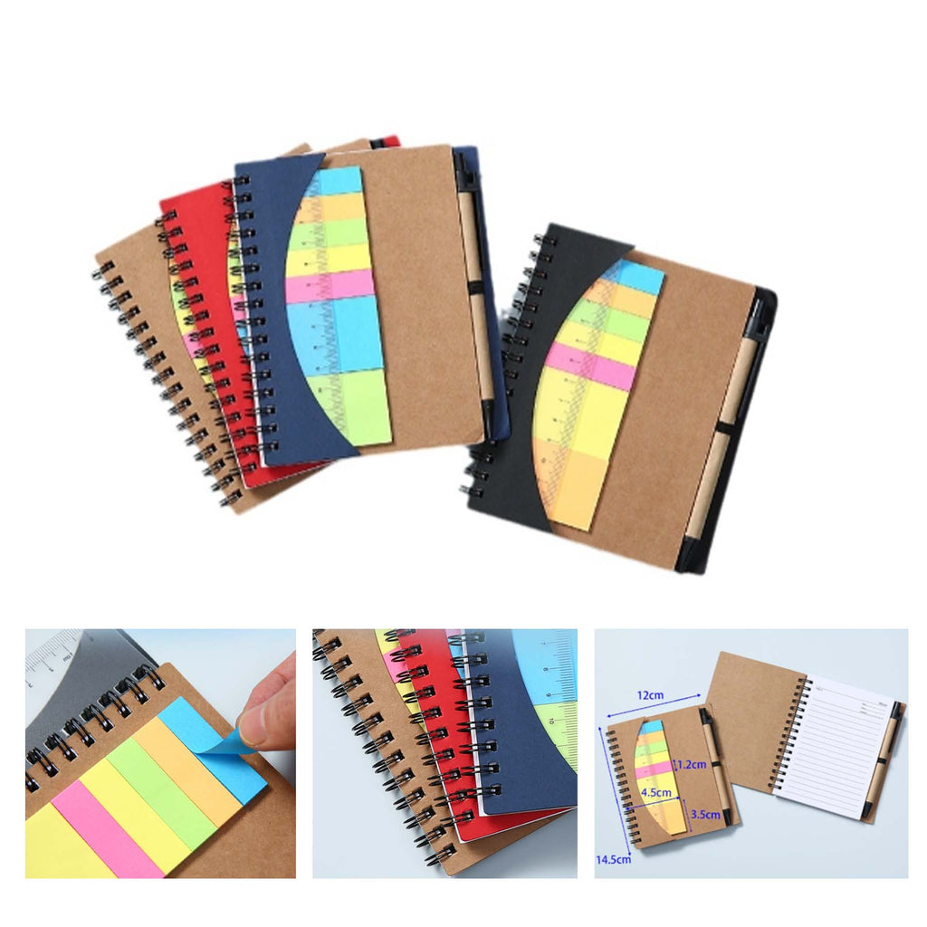 Four In One Sticky Note Notebook With Ruler