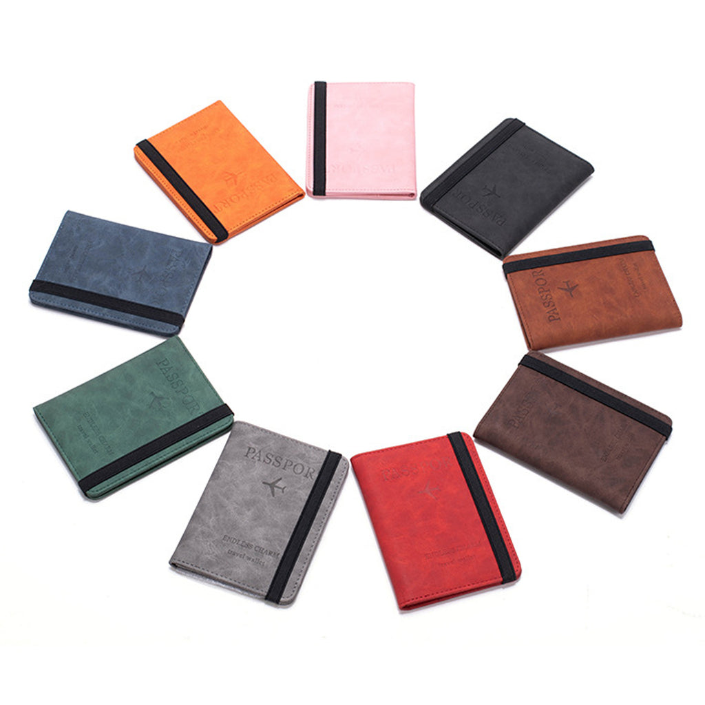 Pu Leather Passport Holder Cover Wallet
