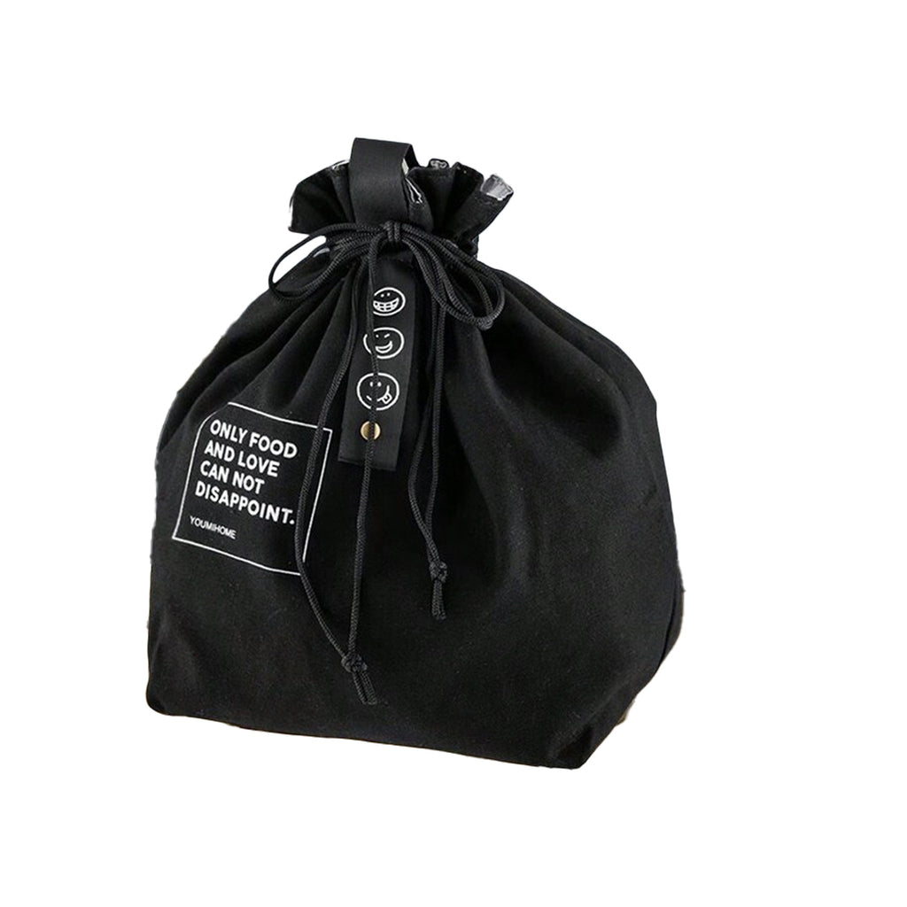 Double-layer Drawstring Portable Lunch Box Bag