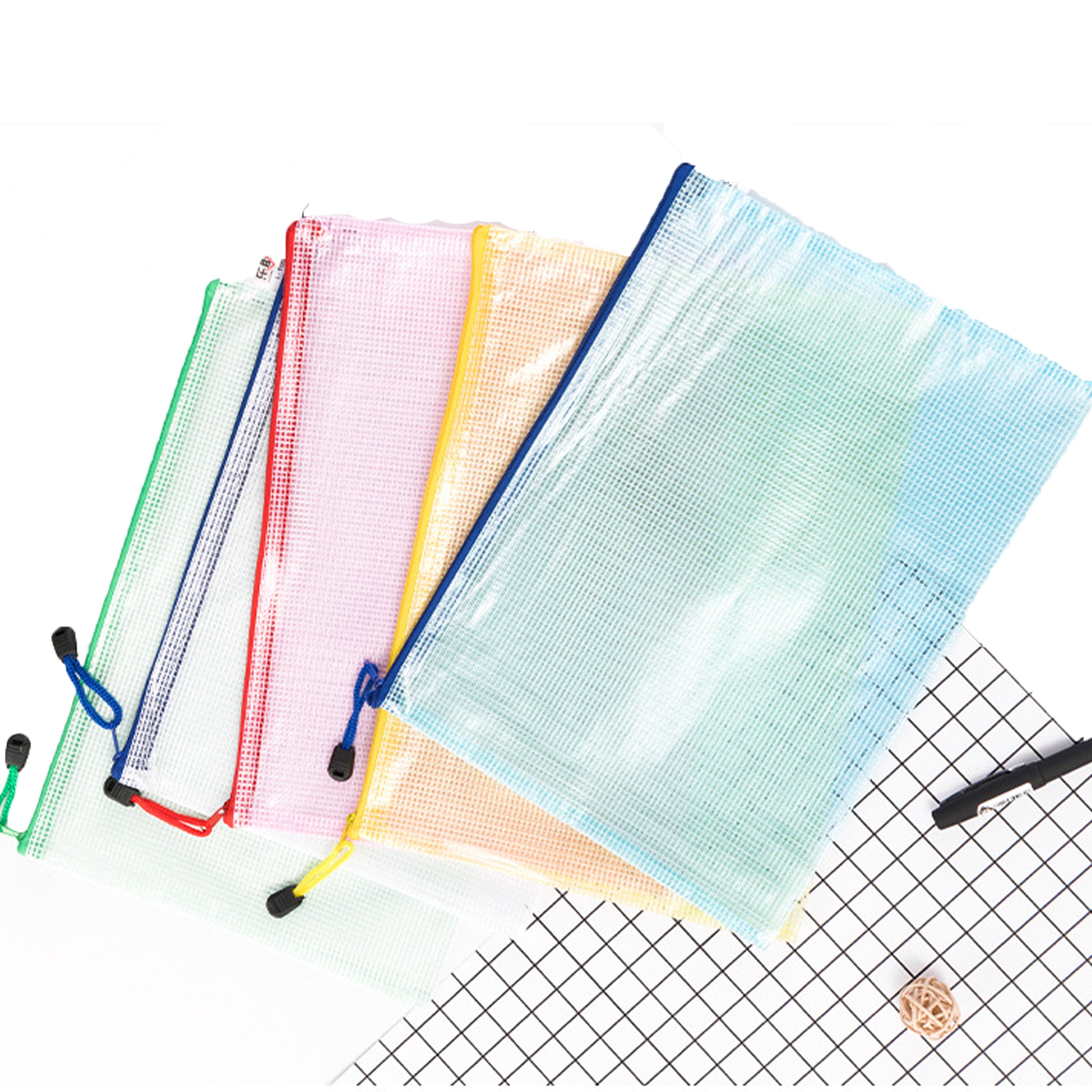 Zipper File Bags Mesh File Folders