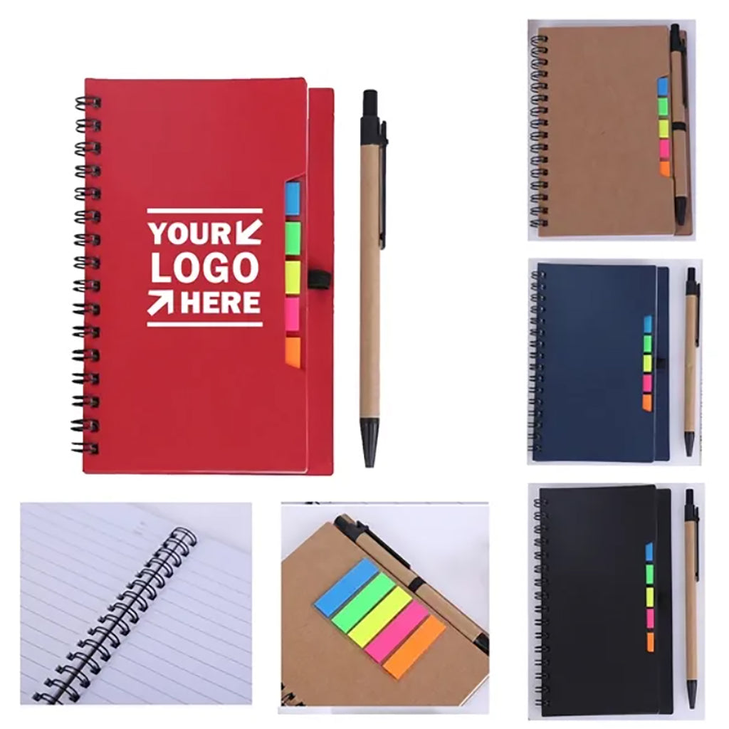 Notepad With Pen Holder and Stickers