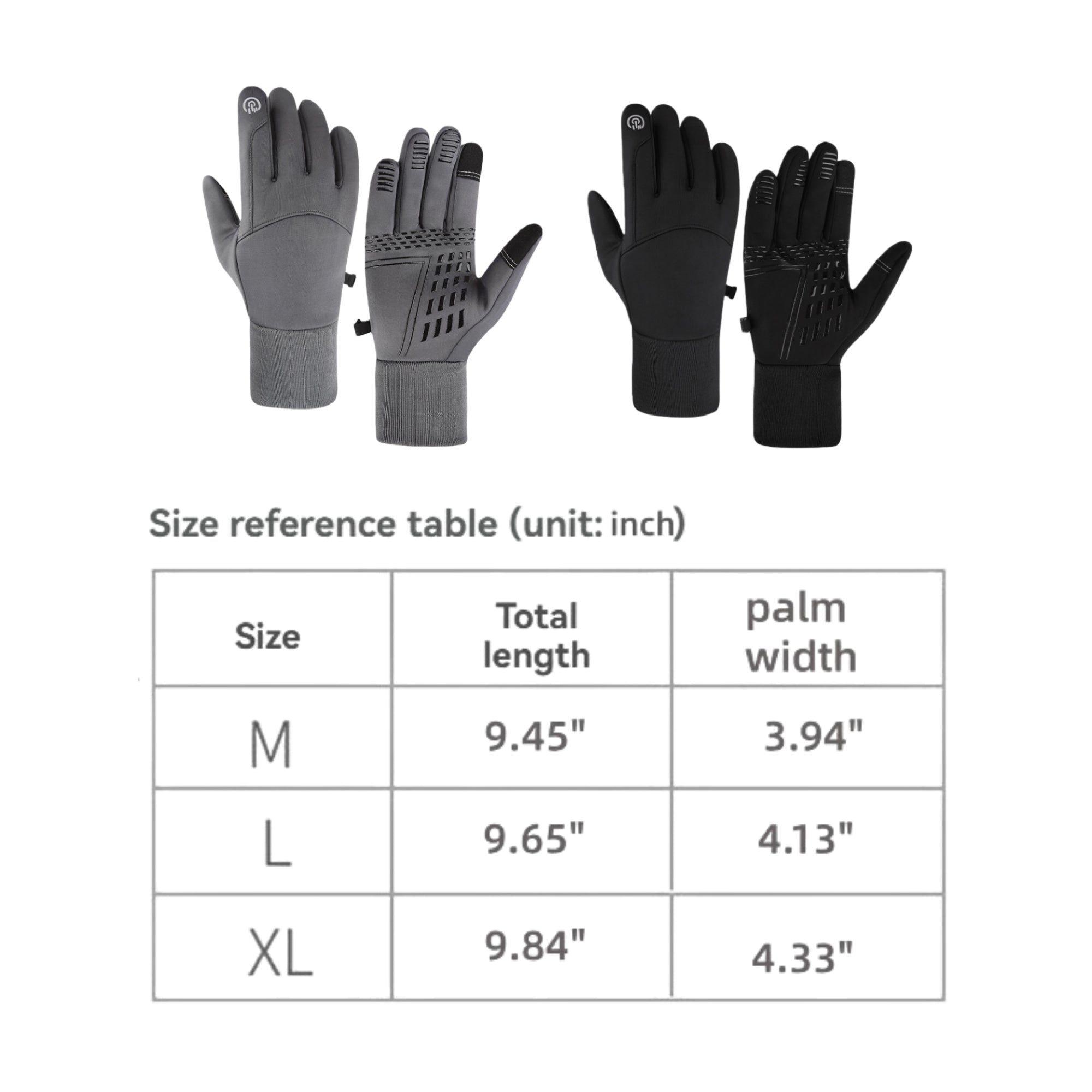 Unisex Fleece Lined Waterproof Non Slip Cycling Gloves