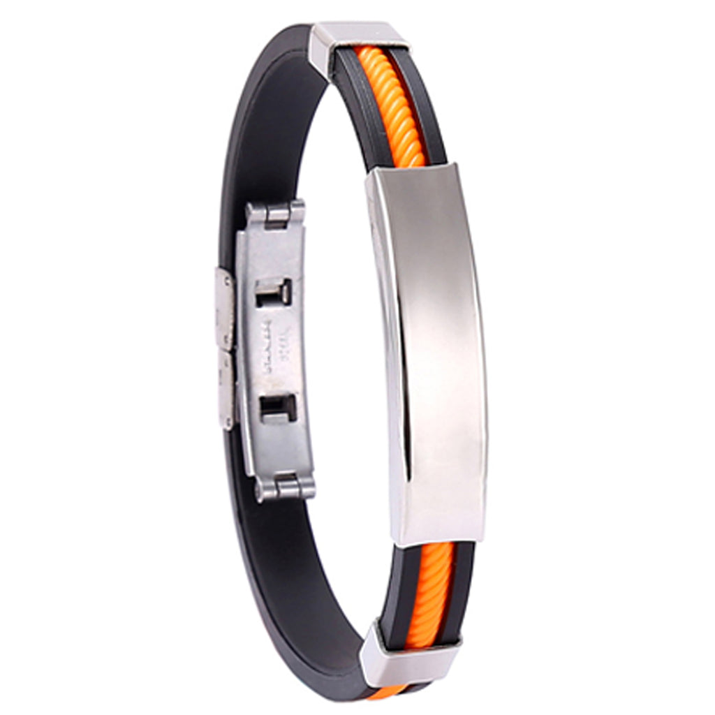 Diy Engraved Bracelet Men'S Titanium Steel