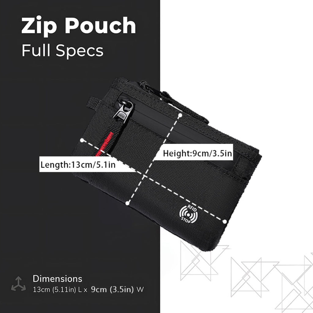 Anti - Theft Card - carrying Coin Pouch with Keychain