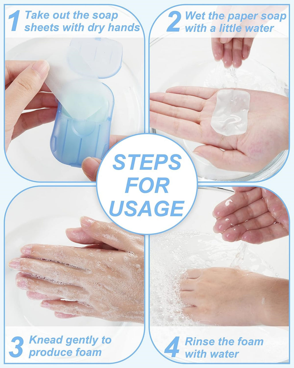 Portable Disposable Travel Hand Soap Sheet Paper