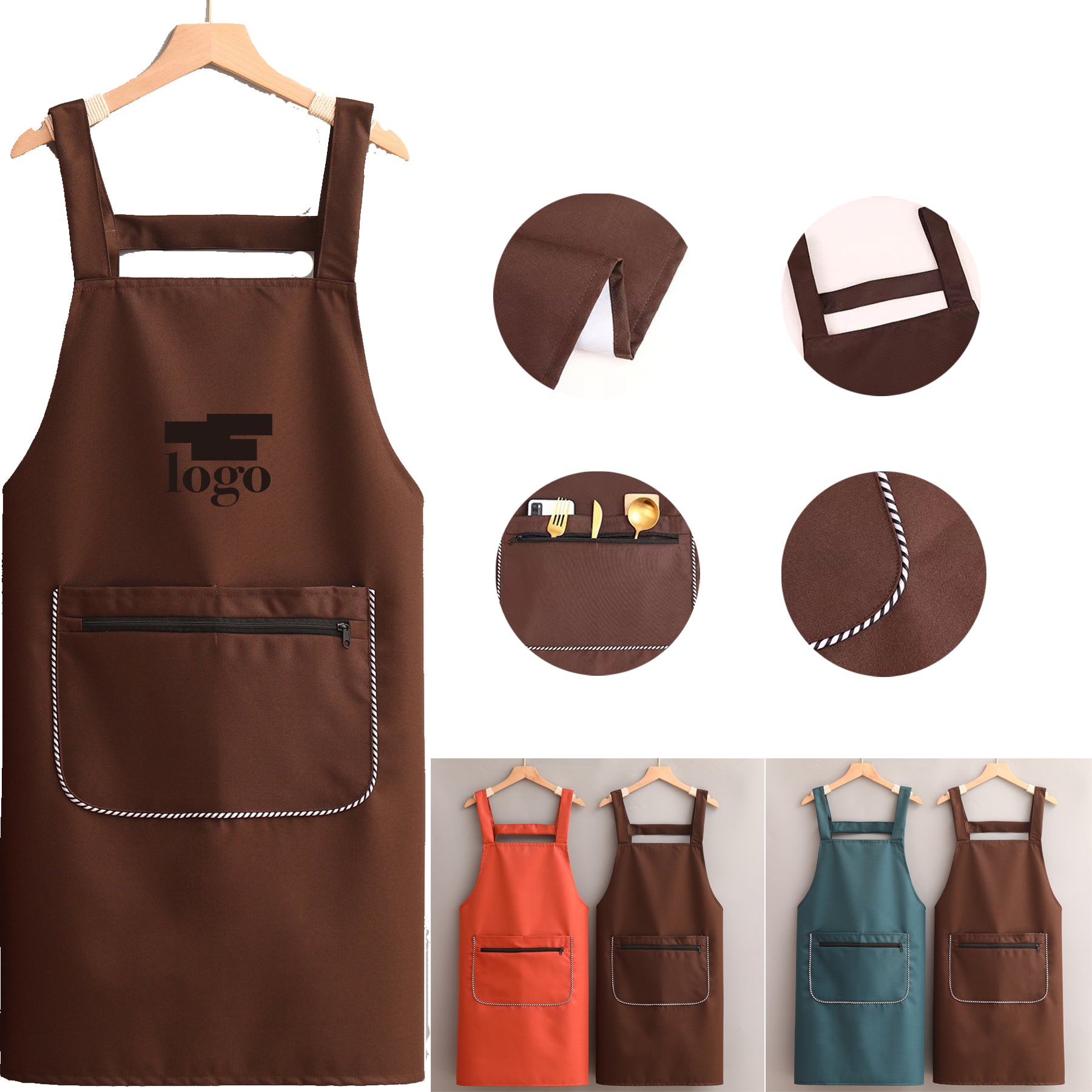 Solid Color Kitchen Apron