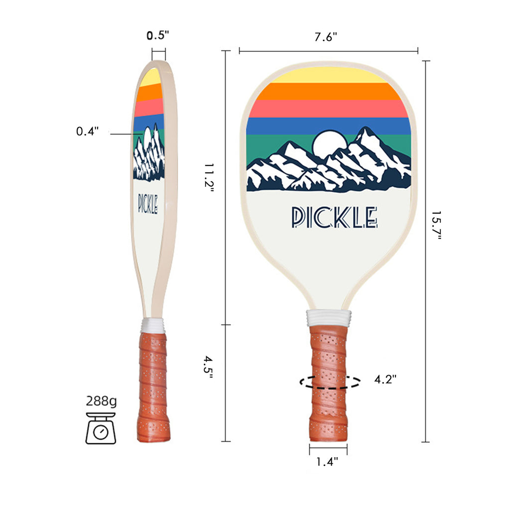Wood Pickleball Paddles Set with Bag
