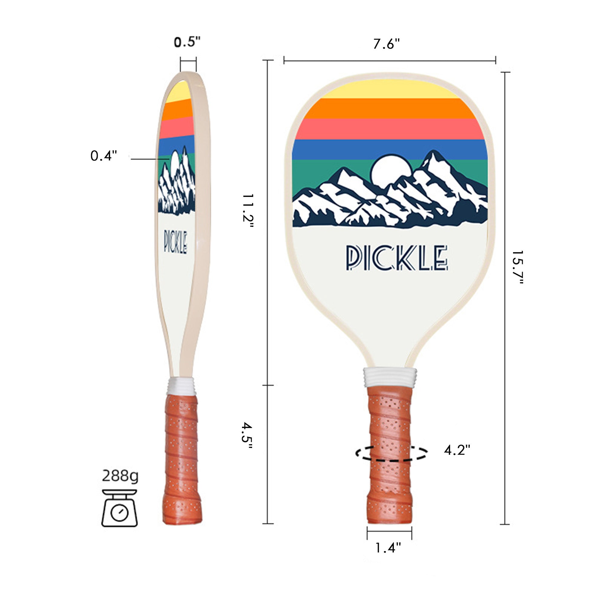 Wood Pickleball Paddles Set with Bag