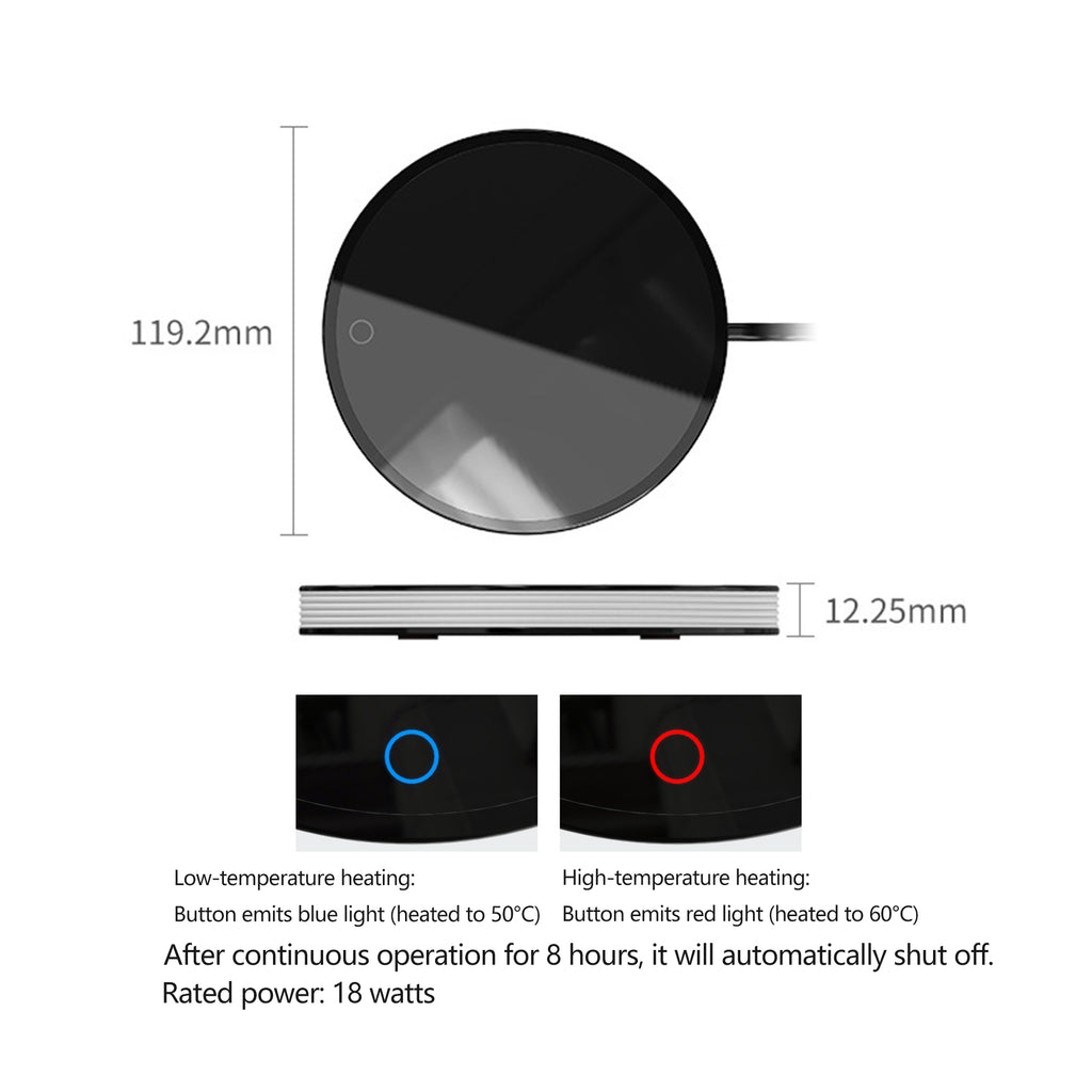 Coffee Cup Warmer For Travel Office Mug Thermostat Coaster