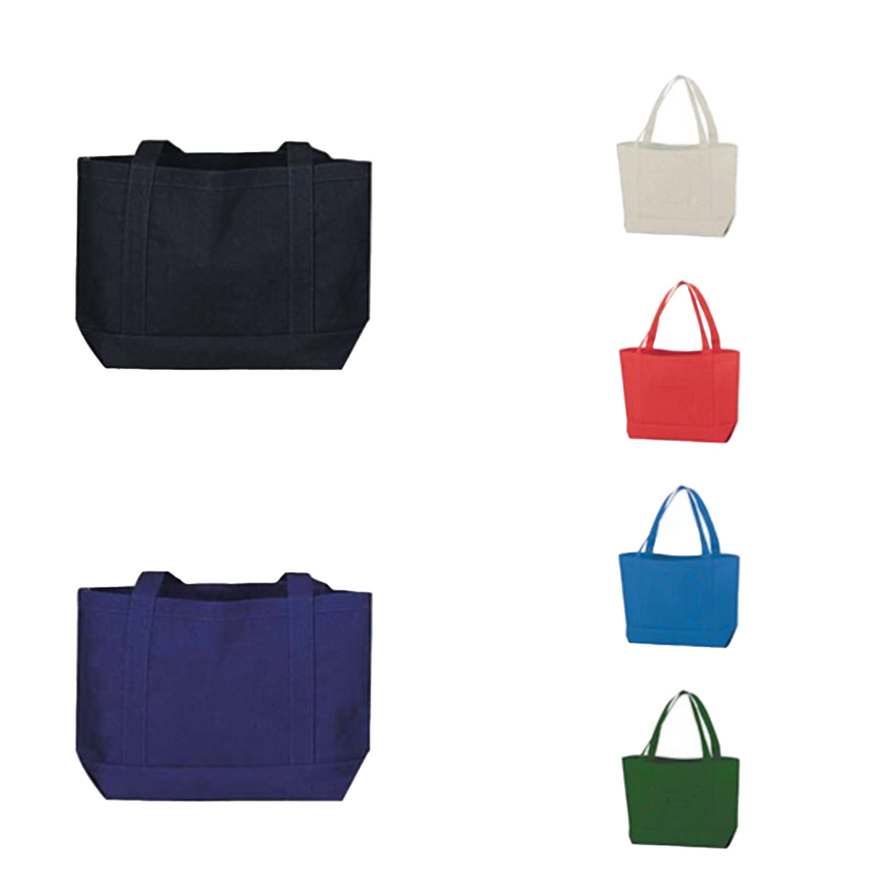 Classic Solid Color Canvas Tote Bag