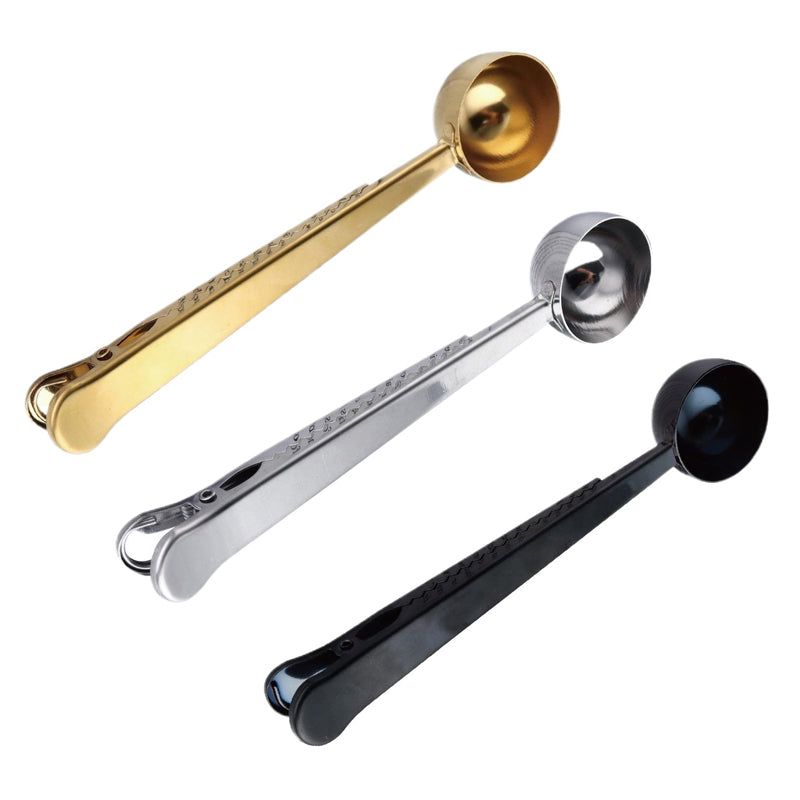 Coffee Clip Stainless Steel Coffee Bean Measuring Spoon Clip