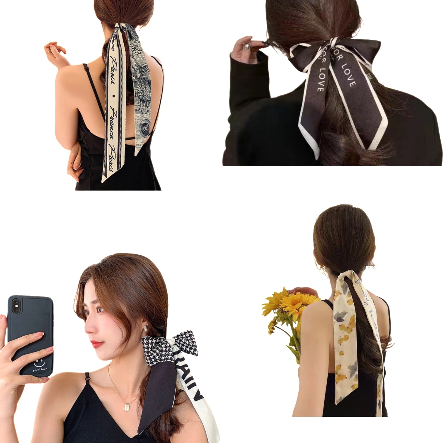Silk Scarf Hair - tie Decoration