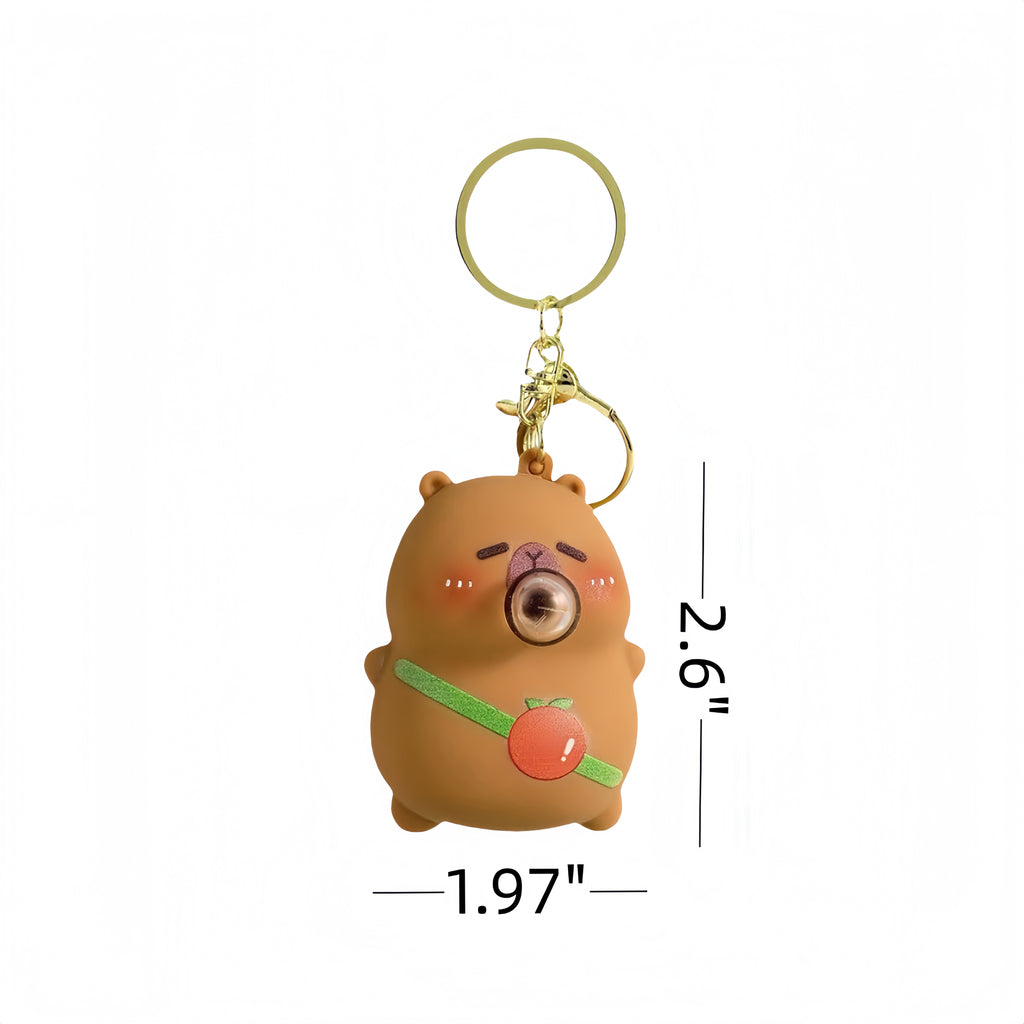 Little Bear Bubble Blowing Squishy Keychain