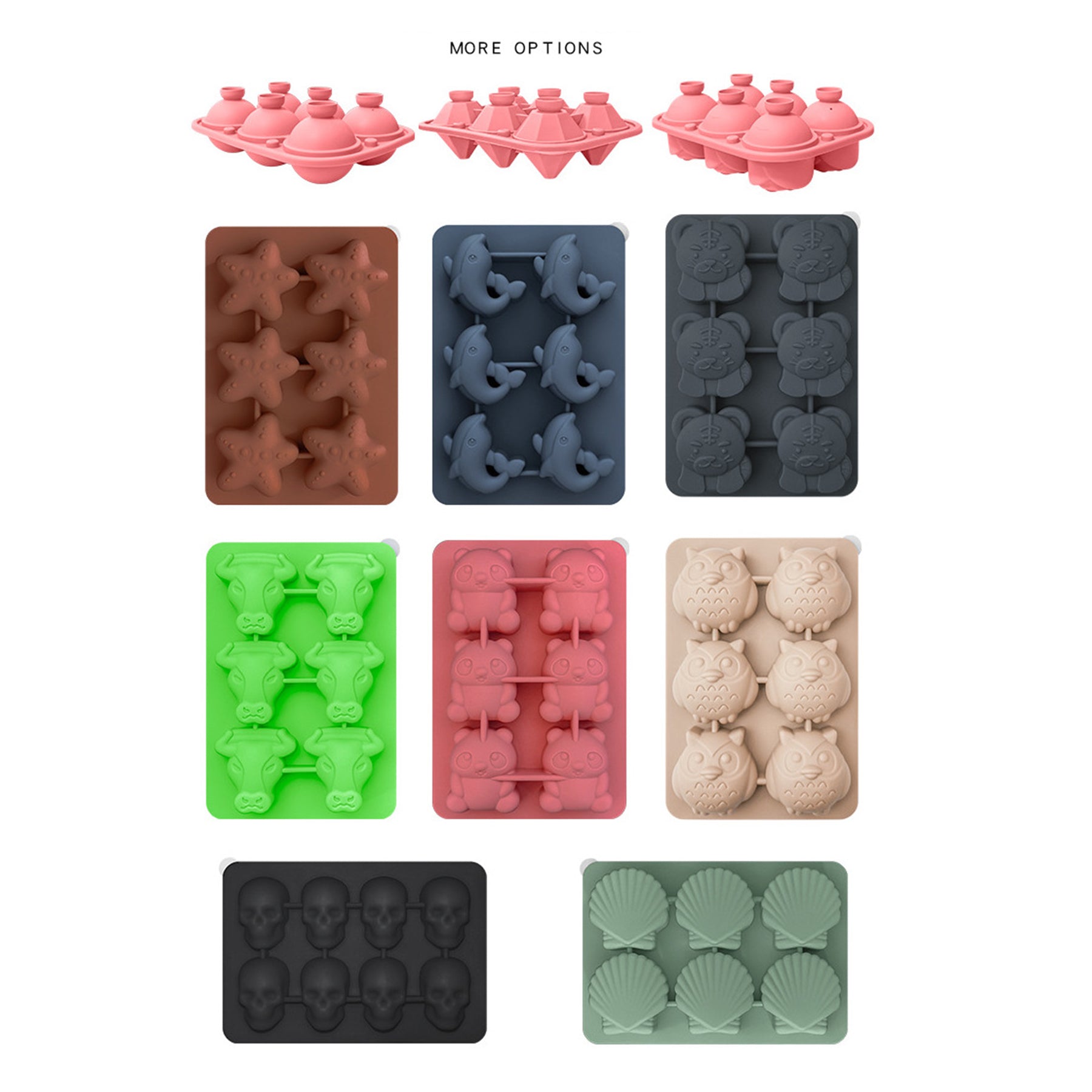Skull Shape Ice Cube Mold With Lid
