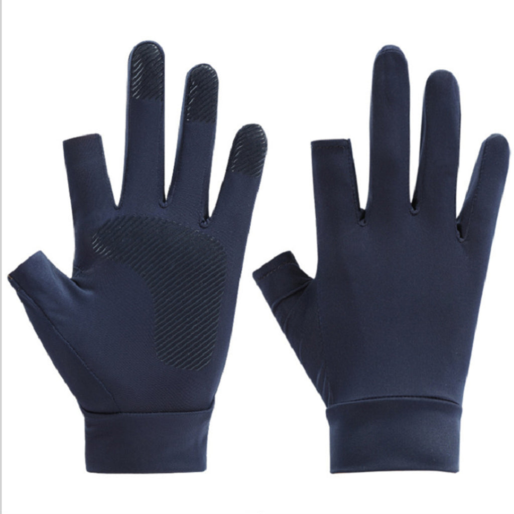 Ice Silk Sunscreen Gloves Bare Two Fingers