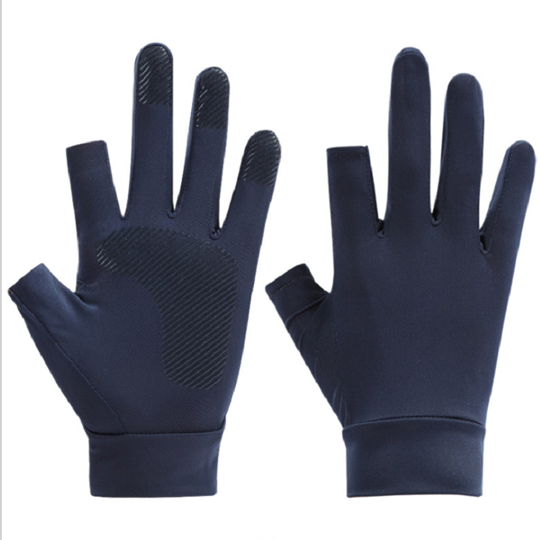 Ice Silk Sunscreen Gloves Bare Two Fingers