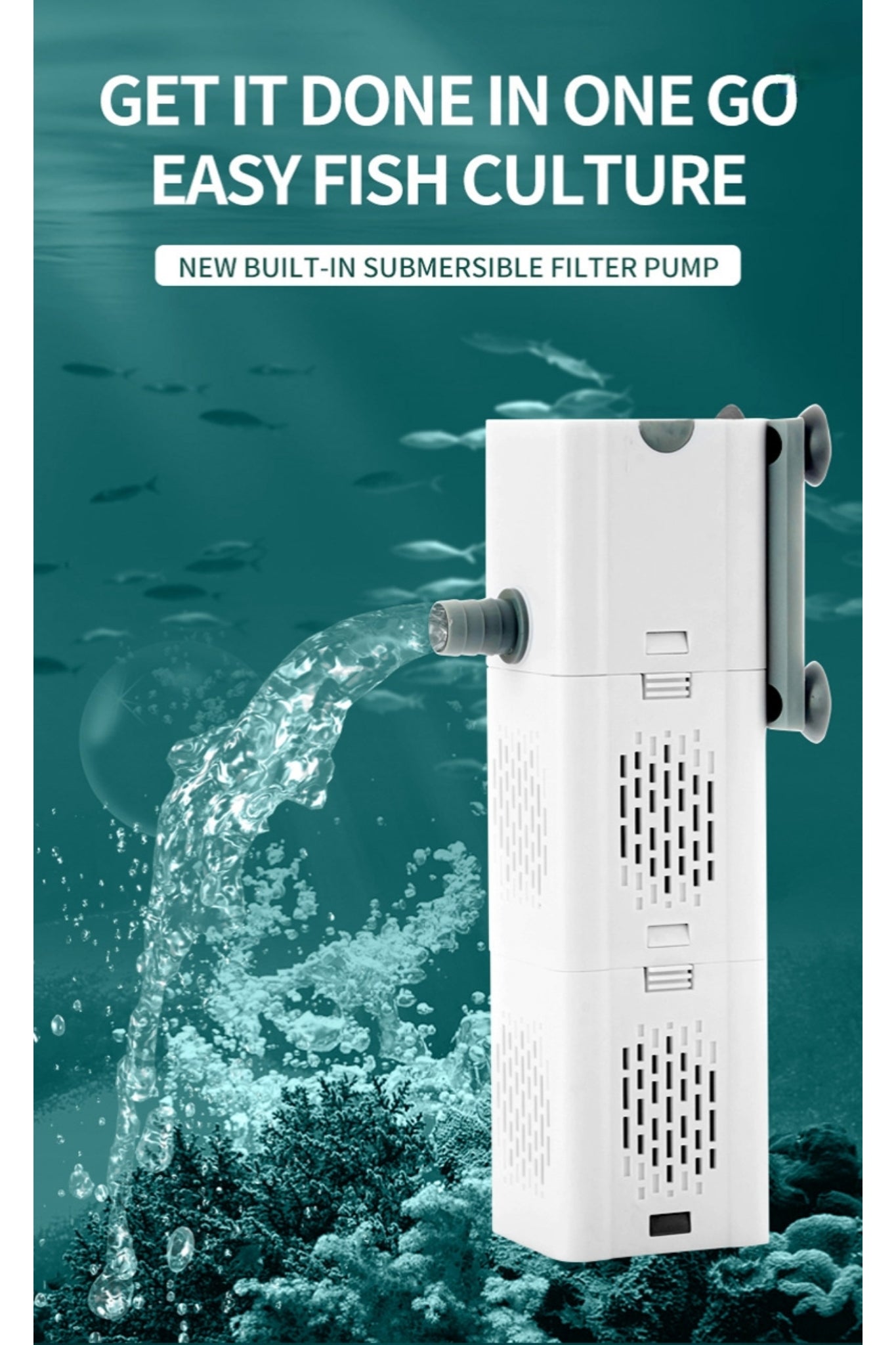Ultra Quiet Submersible Aquarium Filter Internal Circulation