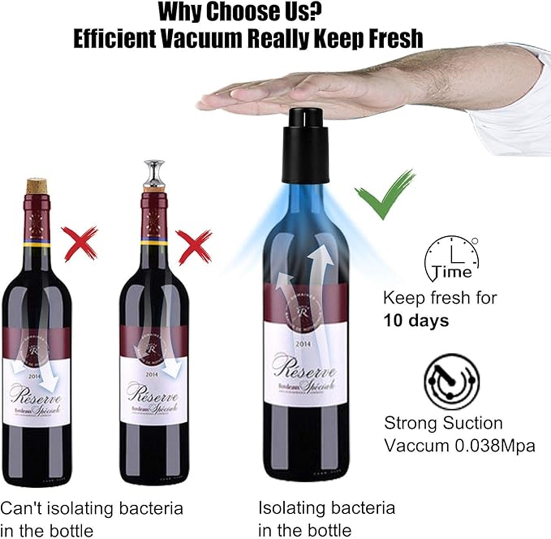 Press-Type Integrated Vacuum Wine Stopper