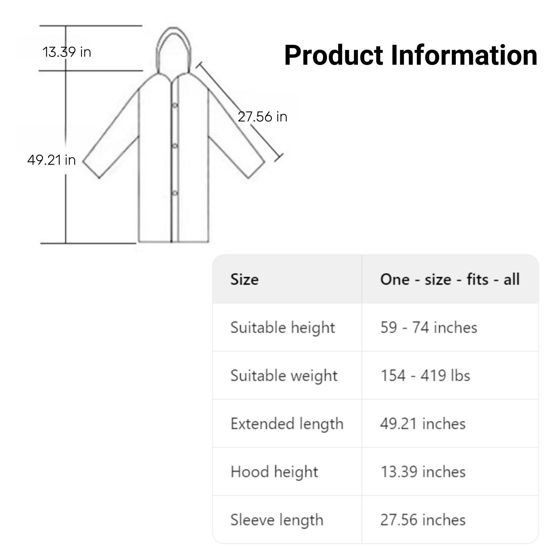 Thickened EVA One - Piece Raincoat