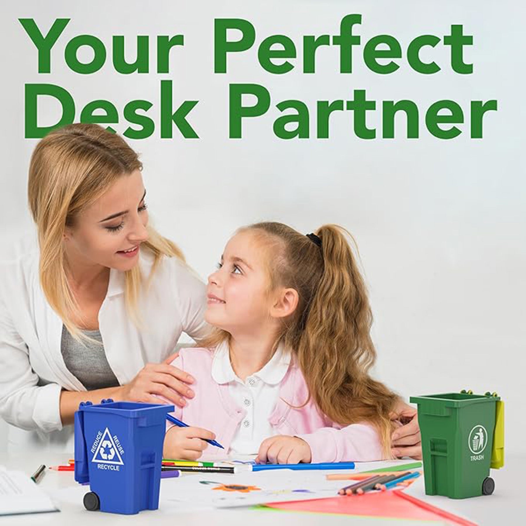 Mini Garbage Trash Pen Holder For Desk