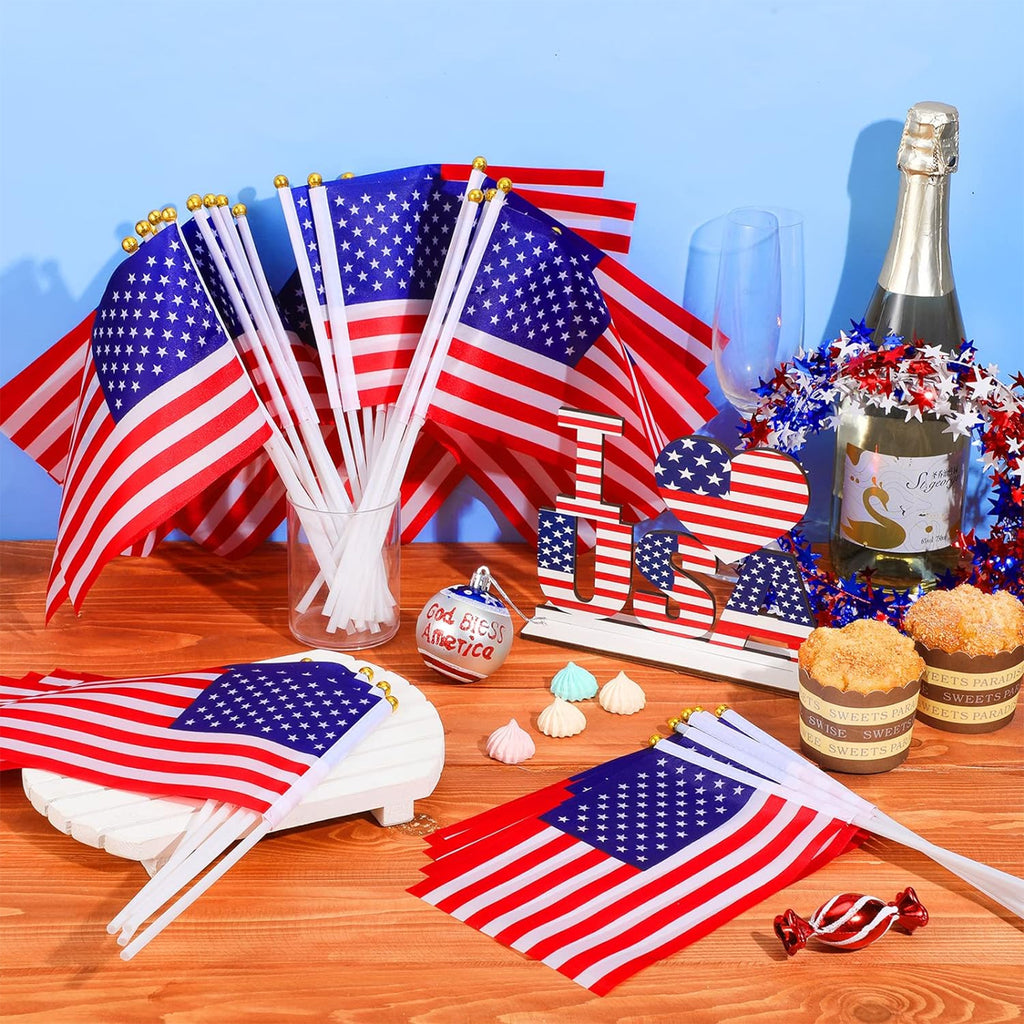 Small American Flags on Stick