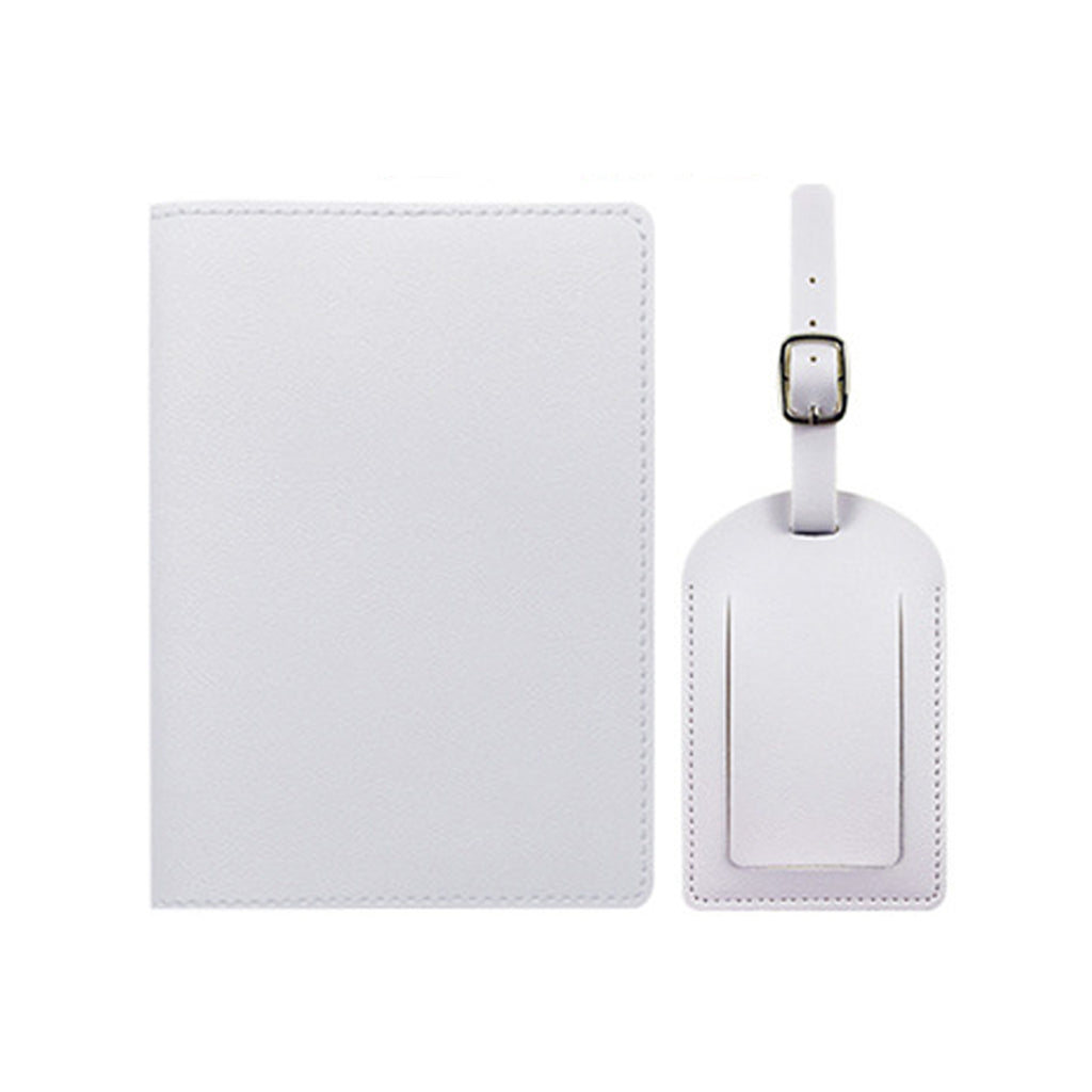 PU Leather Luggage Tag & Passport Cover Set