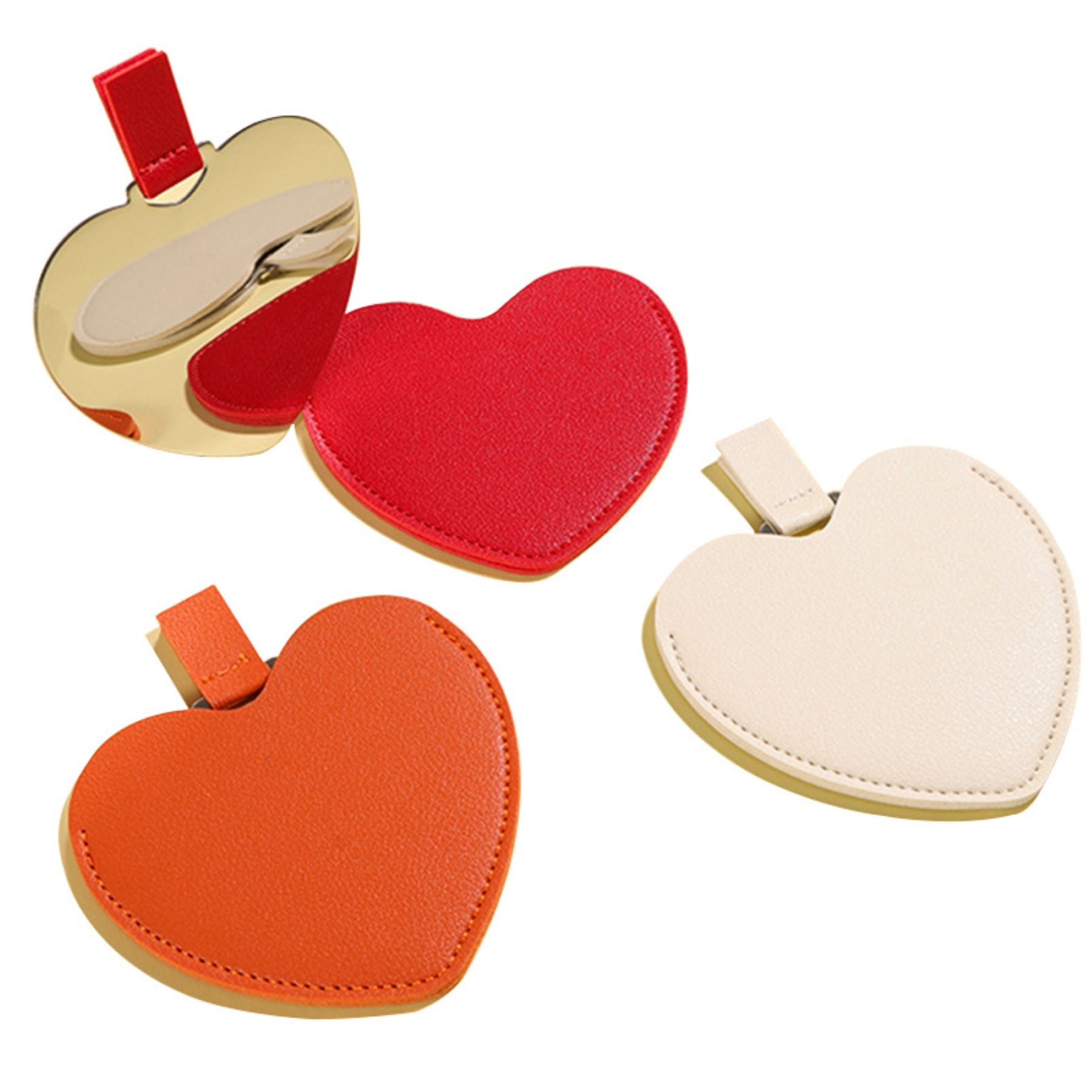 Heart - Shaped Portable Makeup Mirror