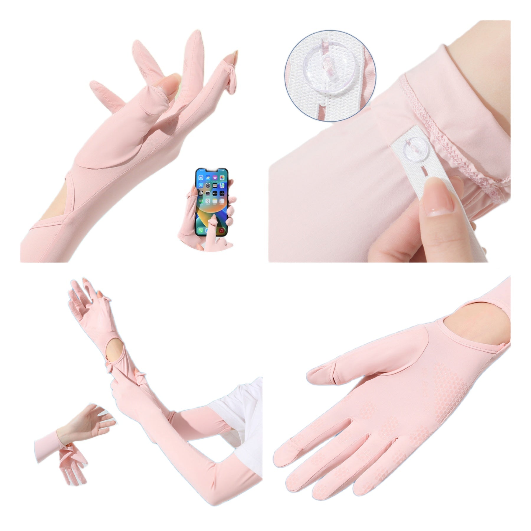 Full Finger UV Protection Ice Silk Arm Sleeve