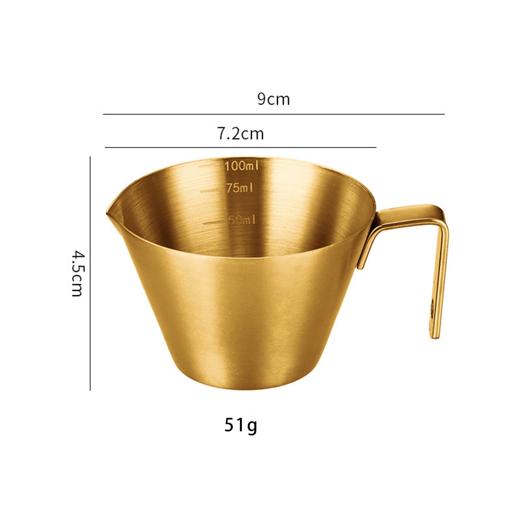 Stainless Steel Espresso Measuring Cup