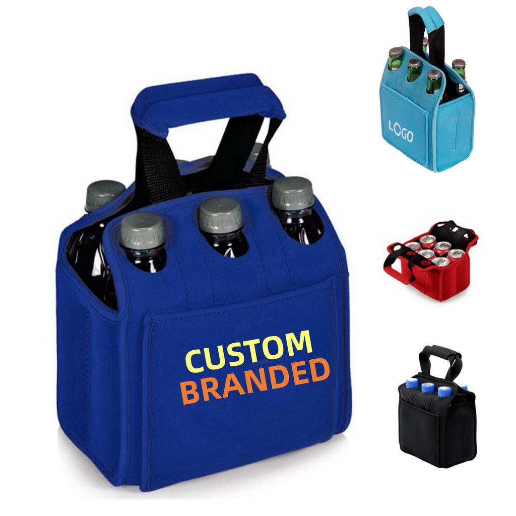Imprinted Neoprene Six-Pack Tote Coolers