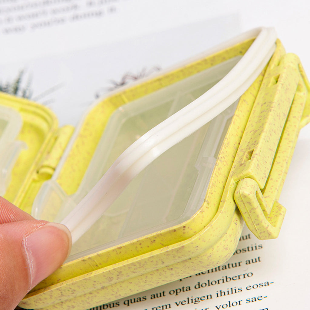 6-Compartment Portable Pill Storage Box